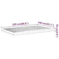 Schuimmatras 7 zones hardheid 20 ILD 140x220 cm wit - thumbnail