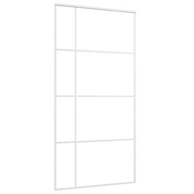 VidaXL Schuifdeur 102,5x205 cm mat esg-glas en aluminium wit