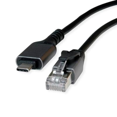 VALUE usb 3.2 Gen 2 type C naar gigabit ethernet converterkabel, zwart, 5m