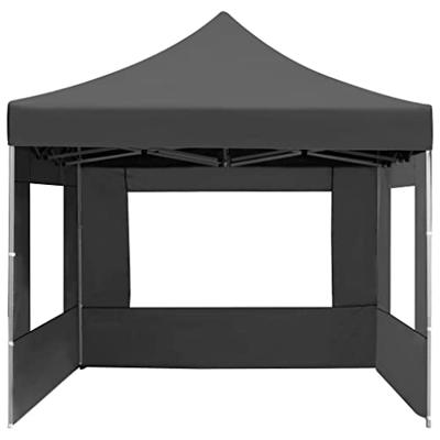 Partytent inklapbaar met wanden 4,5x3 m aluminium antraciet Partytent inklapbaar met wanden 4,5x3 m aluminium antraciet
