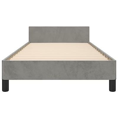 Bedframe zonder matras 90x190 cm fluweel lichtgrijs