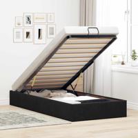 Bedframe zonder matras 100x200 cm fluweel zwart - thumbnail