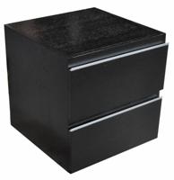 Ladekast 450X450 Houtnerf Zwart Gelakt Aqua Splash - thumbnail