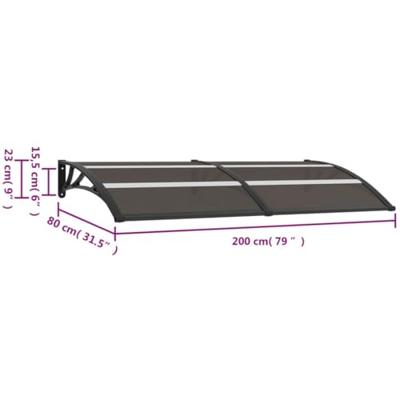 VidaXL Deurluifel 200x75 cm pc zwart
