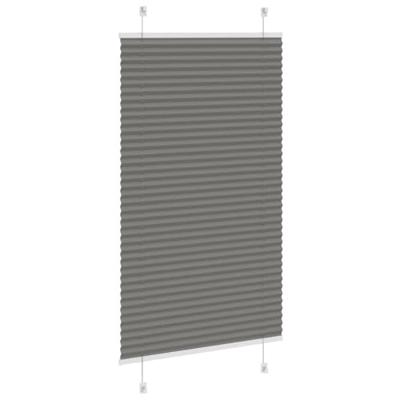 VidaXL Plissé rolgordijn 80x100 cm stofbreedte 79,4 cm antraciet
