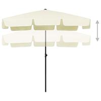 Strandparasol 200x125 cm zandgeel - thumbnail