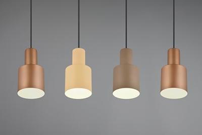 Trio Leuchten Hanglamp Agudo 4 lichts L 80 cm zwart Trio Leuchten Hanglamp Agudo 4 lichts L 80 cm zwart