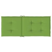 VidaXL Stoelkussens 4 st hoge rug 120x50x4 cm stof gemêleerd groen - thumbnail