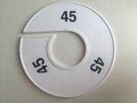 Maatring 11 cm wit/zwart 45 - thumbnail