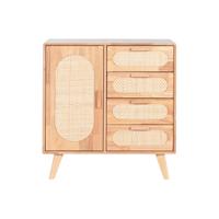 Dressoir Home ESPRIT Natuurlijk Metaal Rotan Rubberwood 73,5 x 35 x 78 cm - thumbnail
