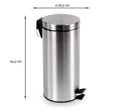 Pedaalemmer brasq 30 liter rvs Pedaalemmer brasq 30 liter rvs