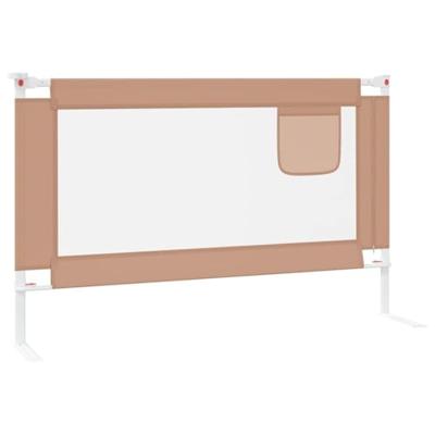 VidaXL Bedhekje peuter 120x25 cm stof taupe - thumbnail