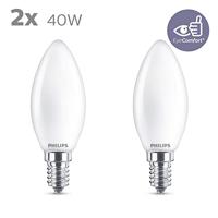 Philips Lichtbron kaars 4,3W - E14 - 2700K - 470 lumen set van 2 wit 929001345367 - thumbnail