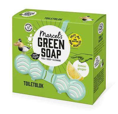 Marcel's Green Soap Toiletblok citroen & gember 35 Gram Marcel's Green Soap Toiletblok citroen & gember 35 Gram