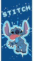 Stitch strandlaken funny 70 x 140 cm - Polyester - blauw - thumbnail