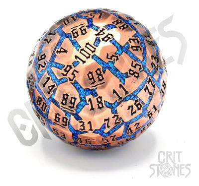CritStones Metal Dice D100 Hextech Orb CritStones Metal Dice D100 Hextech Orb