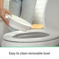 INGENUITY Mini kindertoilet met toiletverkleiner, muzikale spoeling en geïntegreerde opbergruimte voor doekjes, wit - thumbnail