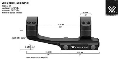 Vortex Pro Cantilever Montage CVP-30 30 mm (1.44 inch)