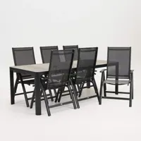 Tuinstoel Primero met Castilla negro 220 x 100 cm - thumbnail