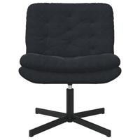 Draaibare Relaxstoel Zwart 63 x 75 x 76 cm Fluweel - thumbnail