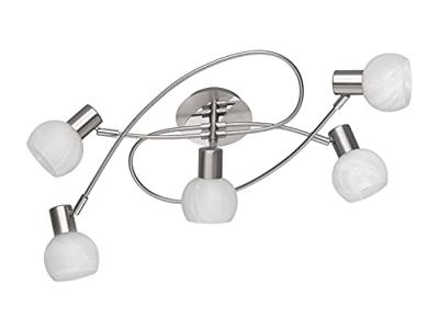 Trio Plafondlamp spotsAntibes Knot 5-lichts nikkel mat - R60175007