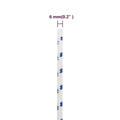 VidaXL Boot touw 6 mm 25 m polypropyleen wit VidaXL Boot touw 6 mm 25 m polypropyleen wit