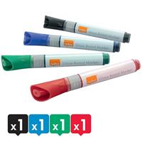 Nobo glasbordstift, geassorteerde kleuren, pak van 4 - thumbnail
