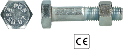 Pgb-Europe pgb-fasteners | sb-bout ce 8.8 en15048-1 m10x70 zn | 100 st p15048801010000703