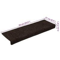VidaXL Trapmatten 15 st 65x21x4 cm naaldvilt bruin - thumbnail