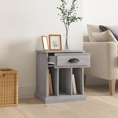 Nachtkastje 43x36x50 cm grijs sonoma eikenkleurig