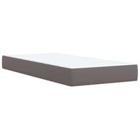 Boxspring met matras kunstleer grijs 90x190 cm - thumbnail