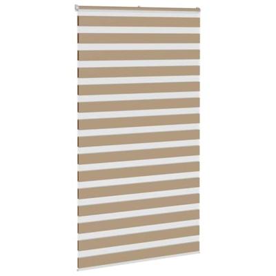 VidaXL Zebra blind 130x230 cm stofbreedte 125,9 cm polyester zandbruin