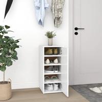 VidaXL Schoenenkast 32x35x70 cm bewerkt hout wit - thumbnail