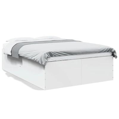 Bedframe bewerkt hout wit 140x200 cm