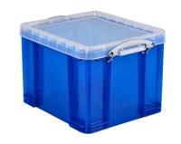 Opbergbox ru 35ltr 480x390x310 mm transp blauw - thumbnail