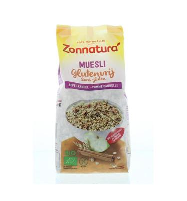 Zonnatura Muesli appel kaneel glutenvrij bio 375 Gram