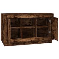 Dressoir 102x35x60 cm bewerkt hout gerookt eikenkleurig - thumbnail