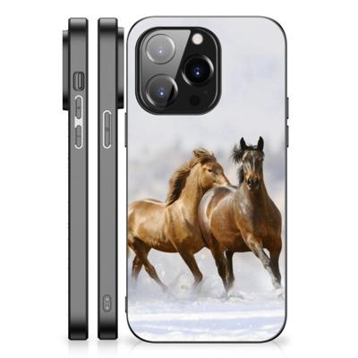 iPhone 14 Pro Dierenprint Telefoonhoesje Paarden