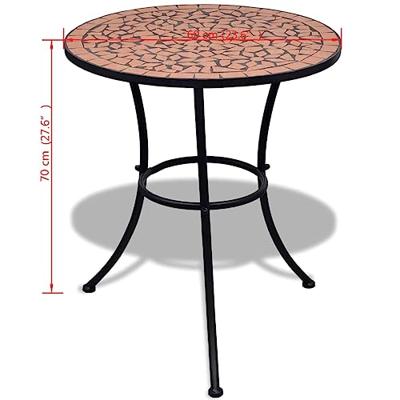 VidaXL Bistrotafel 60 cm mozaïek terracottakleurig