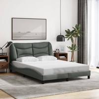 Bedframe zonder matras stof donkergrijs 140x200 cm - thumbnail