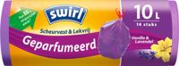 Swirl pedaalemmerzakken met trekband geparfumeerd vanille-lavendel 10l 14 stuks - thumbnail