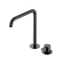 Hotbath Wastafel Mengkraan ace 2-gats Met draaibare uitloop 28 cm Gepolijst Zwart PVD - thumbnail
