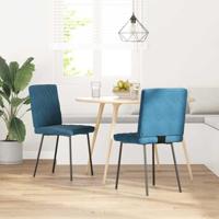 Eetkamerstoelen 2 st fluweel blauw - thumbnail