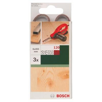 Bosch Accessoires 3-delige schuurbandenset 6X451mm | G120 | Rw | Ongeperf | Span - 2609256236