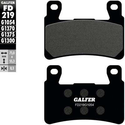 GALFER remblokken "fd219" brake pad fd219 g1054 organic street