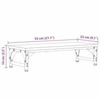 VidaXL Monitor stand artisan eiken 55 x 23 x 14 cm bewerkt hout - thumbnail