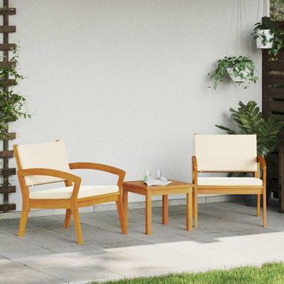 Bistroset 3 pcs Bruin 59,5 x 70,5 x 72,5 cm Polyester
