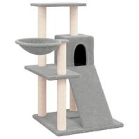 VidaXL Kattenmeubel met sisal krabpalen 82 cm lichtgrijs - thumbnail