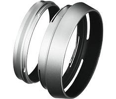 FujiFilm LH-X100 zilveren zonnekap en adapterring voor de X100, X100S