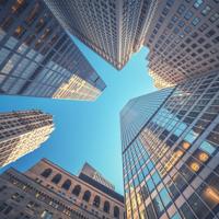 Wolkenplafond Acrylplaat 60x60 cm - Stadsgebouwen Design - thumbnail